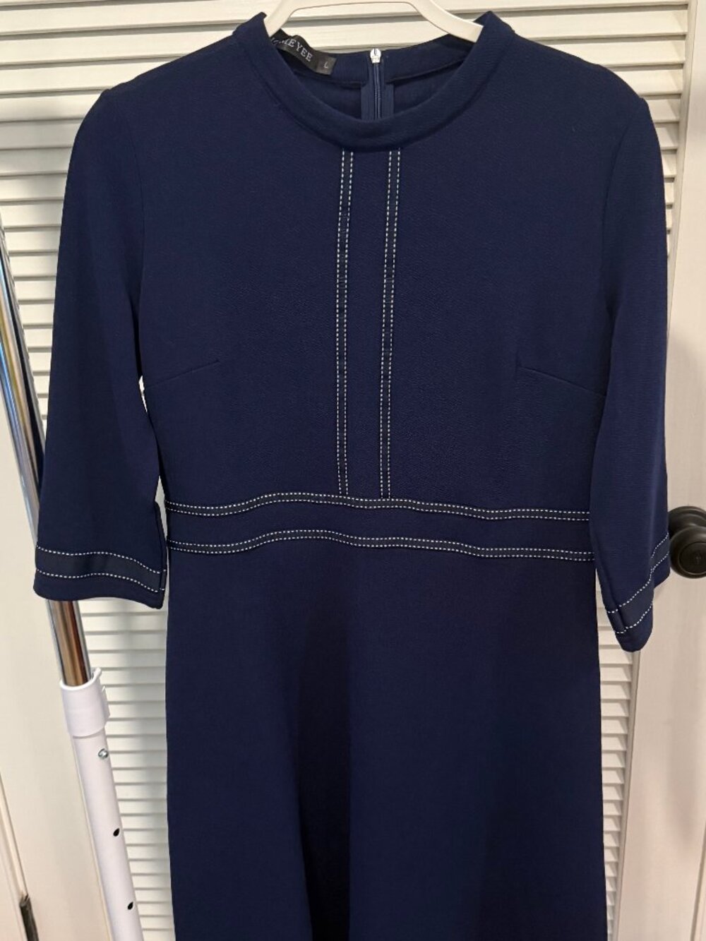 Homeyee Dress Navy Blue Women Size Large